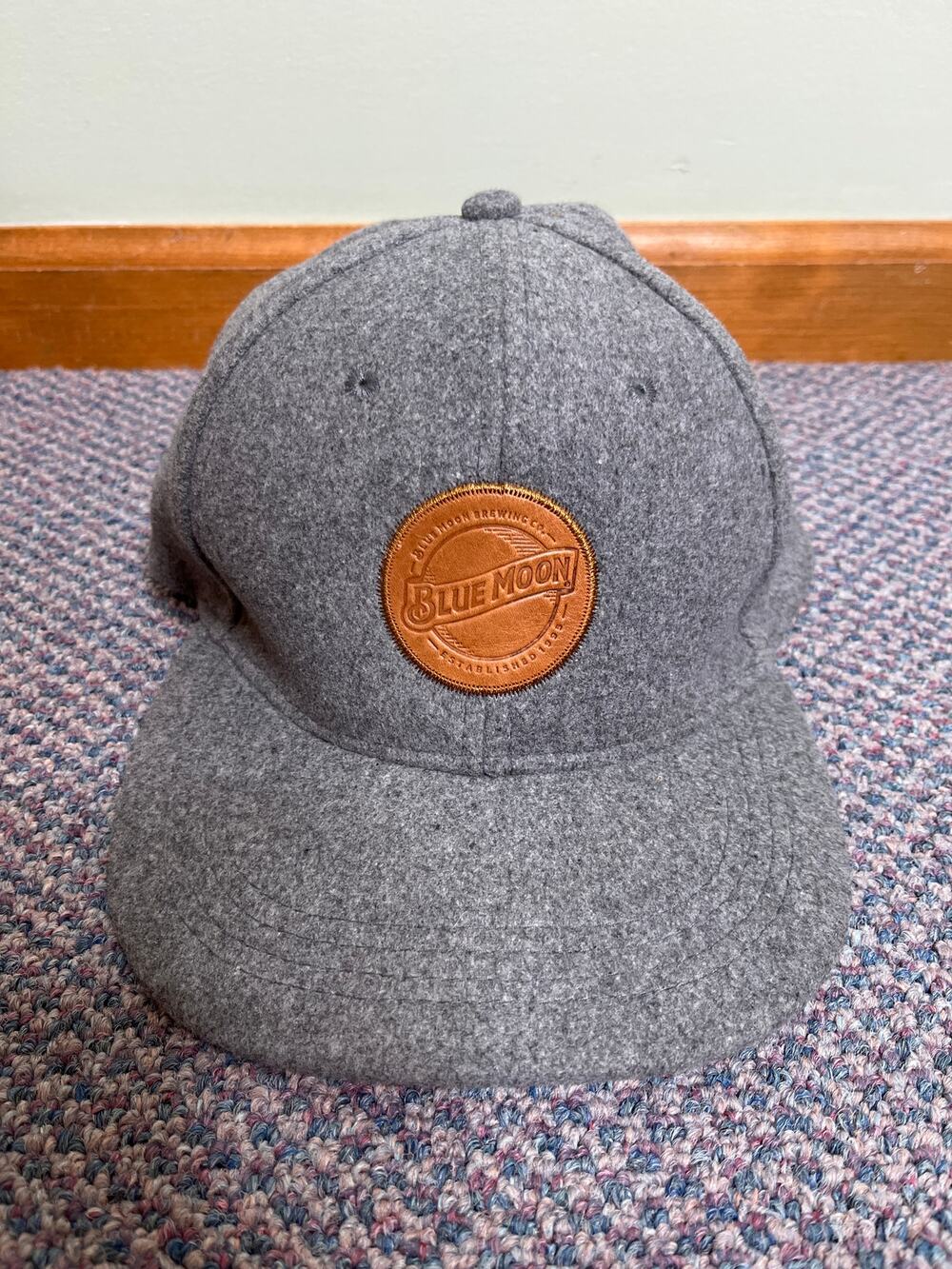 Blue Moon Leather Grey Wool Blend Hat